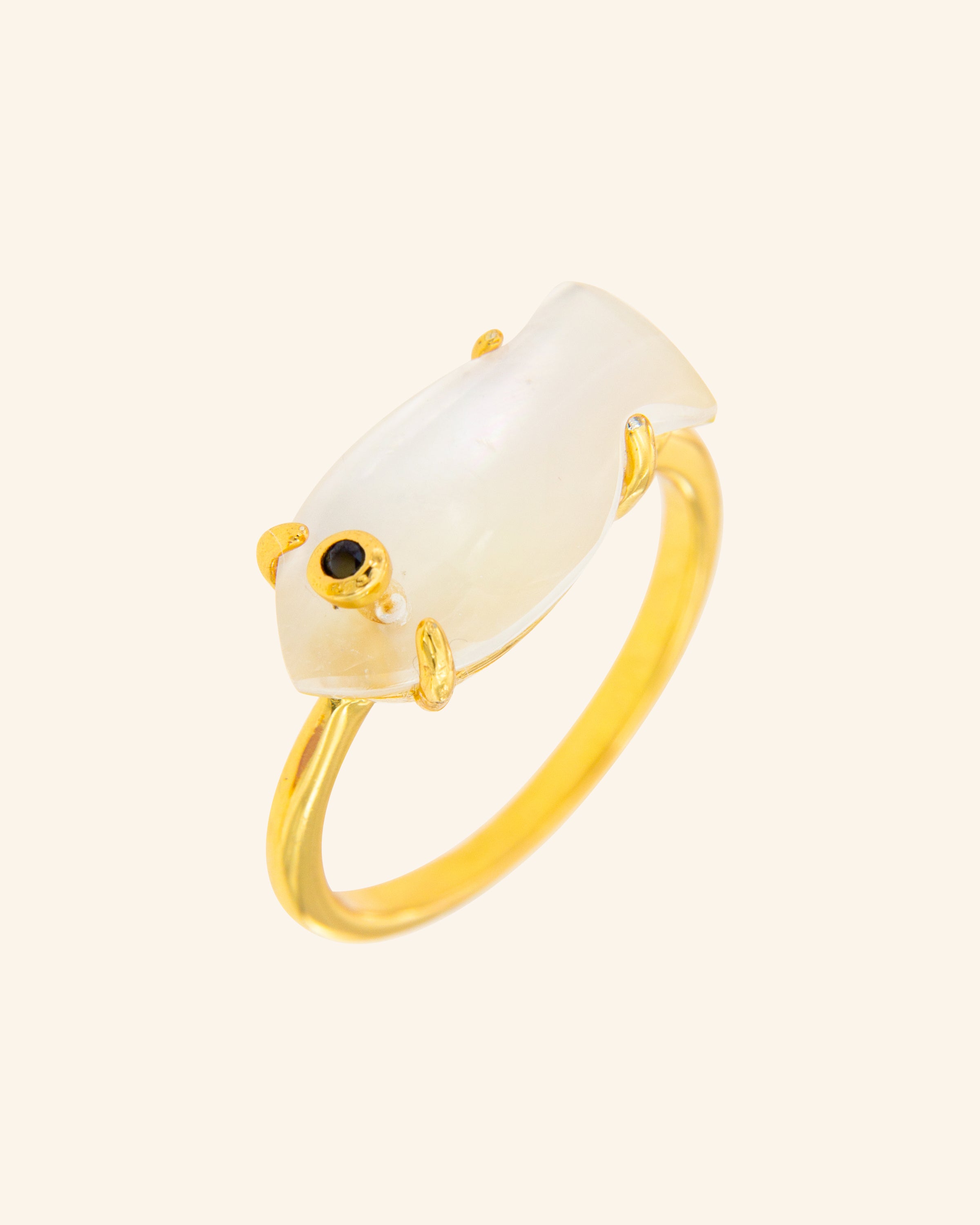 Anillo Marea Madreperla blanca