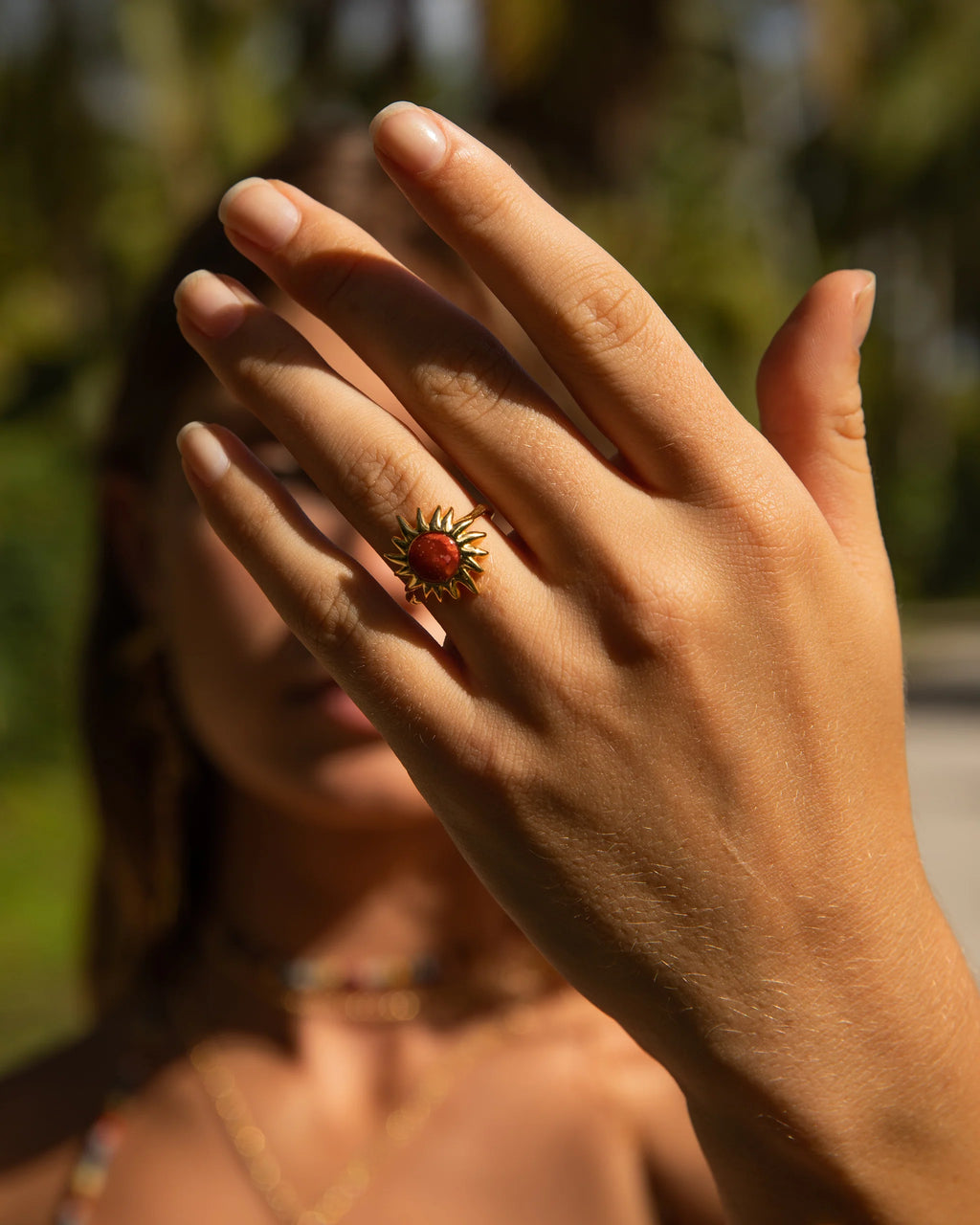 Anillo Sol Fascinante Coral