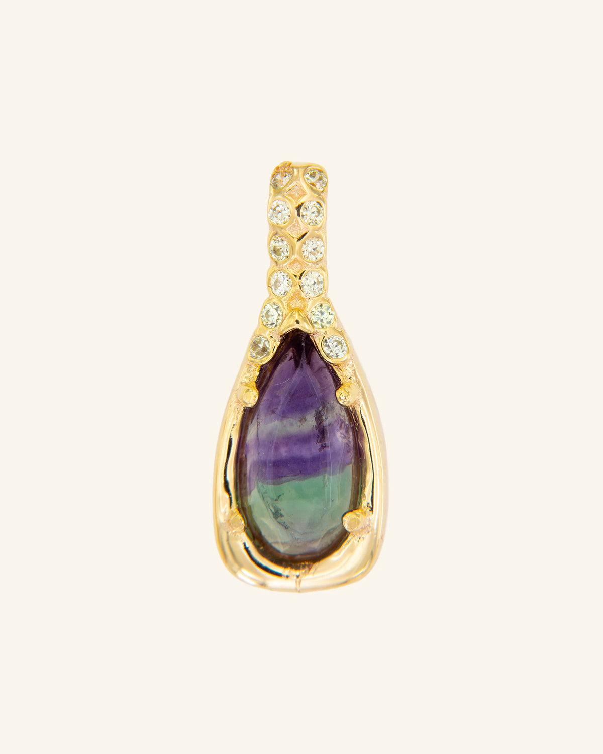 Colgante Val zircones Fluorita Rainbow