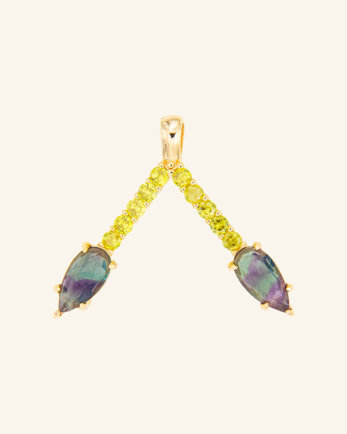 Colgante Val Doble Fluorita Rainbow
