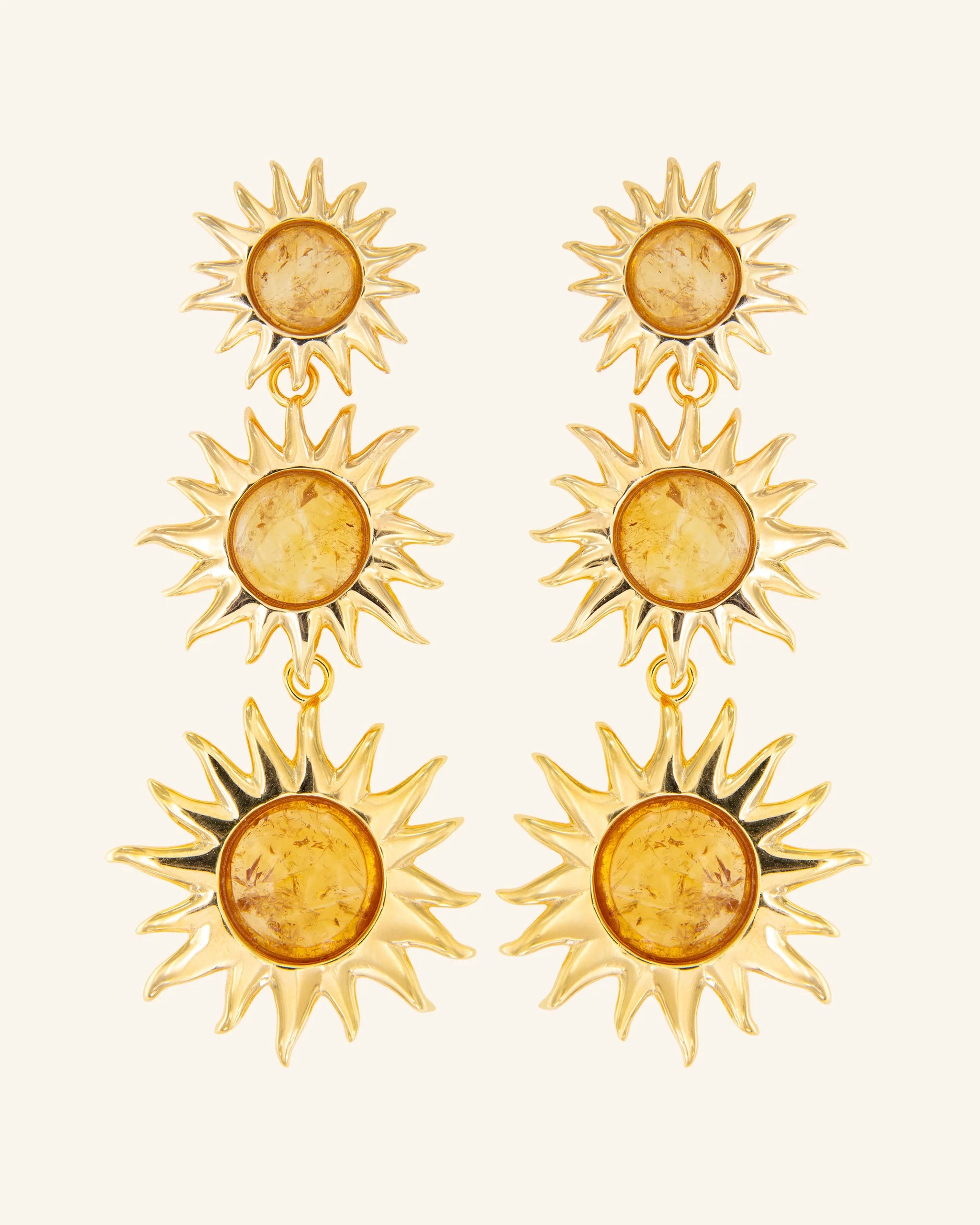 Pendientes Sol Fascinante Citrino
