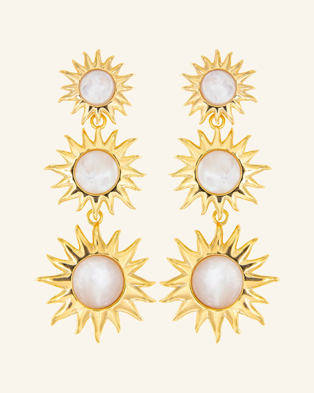 Colgantes Sol Fascinante Final Madreperla Blanca