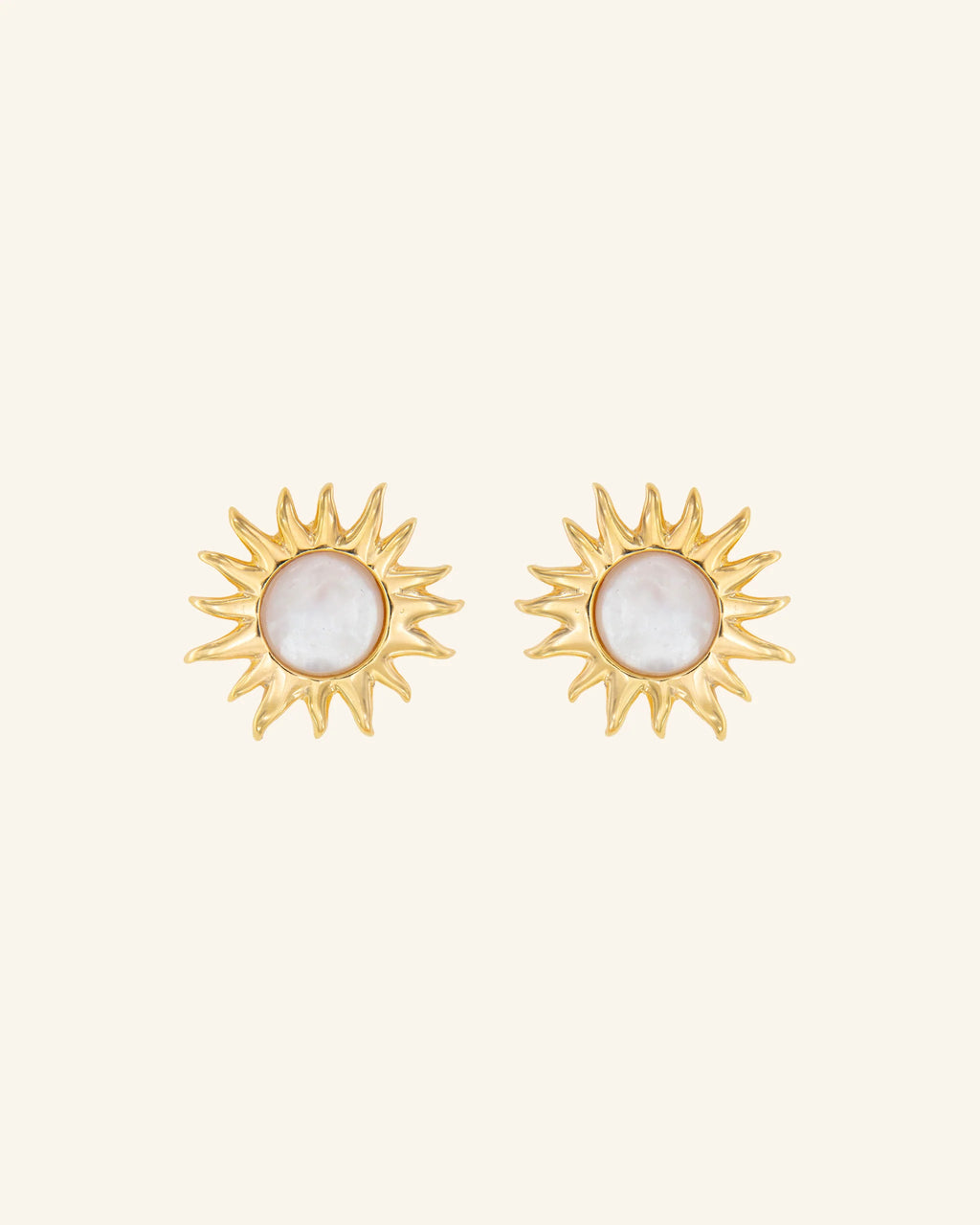 Pendientes Sol Fascinante Madreperla Blanca