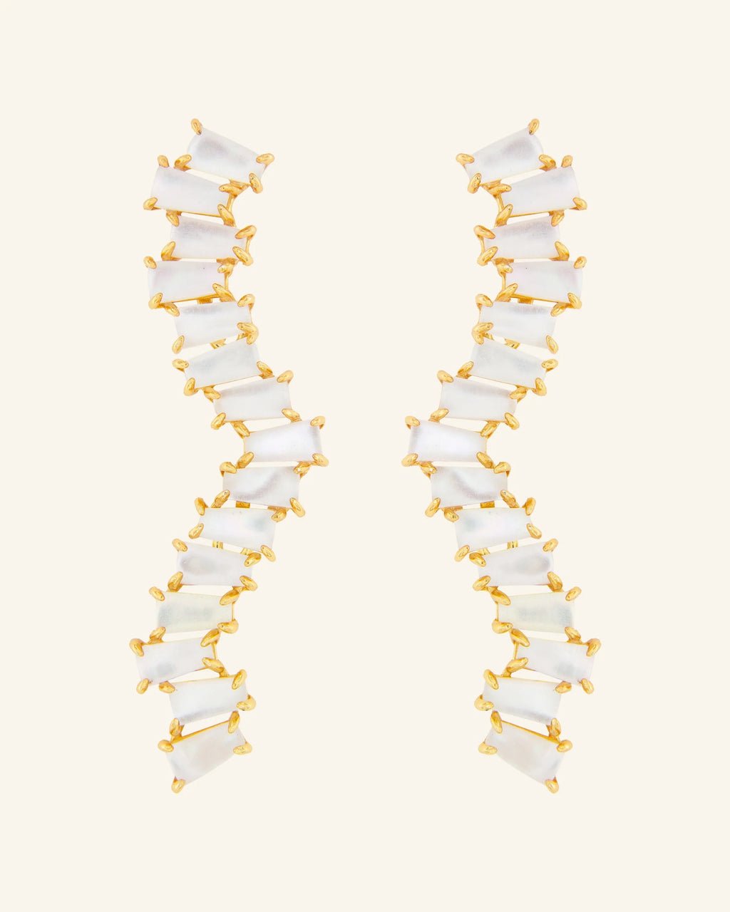 Pendientes Frances Madreperla Blanca