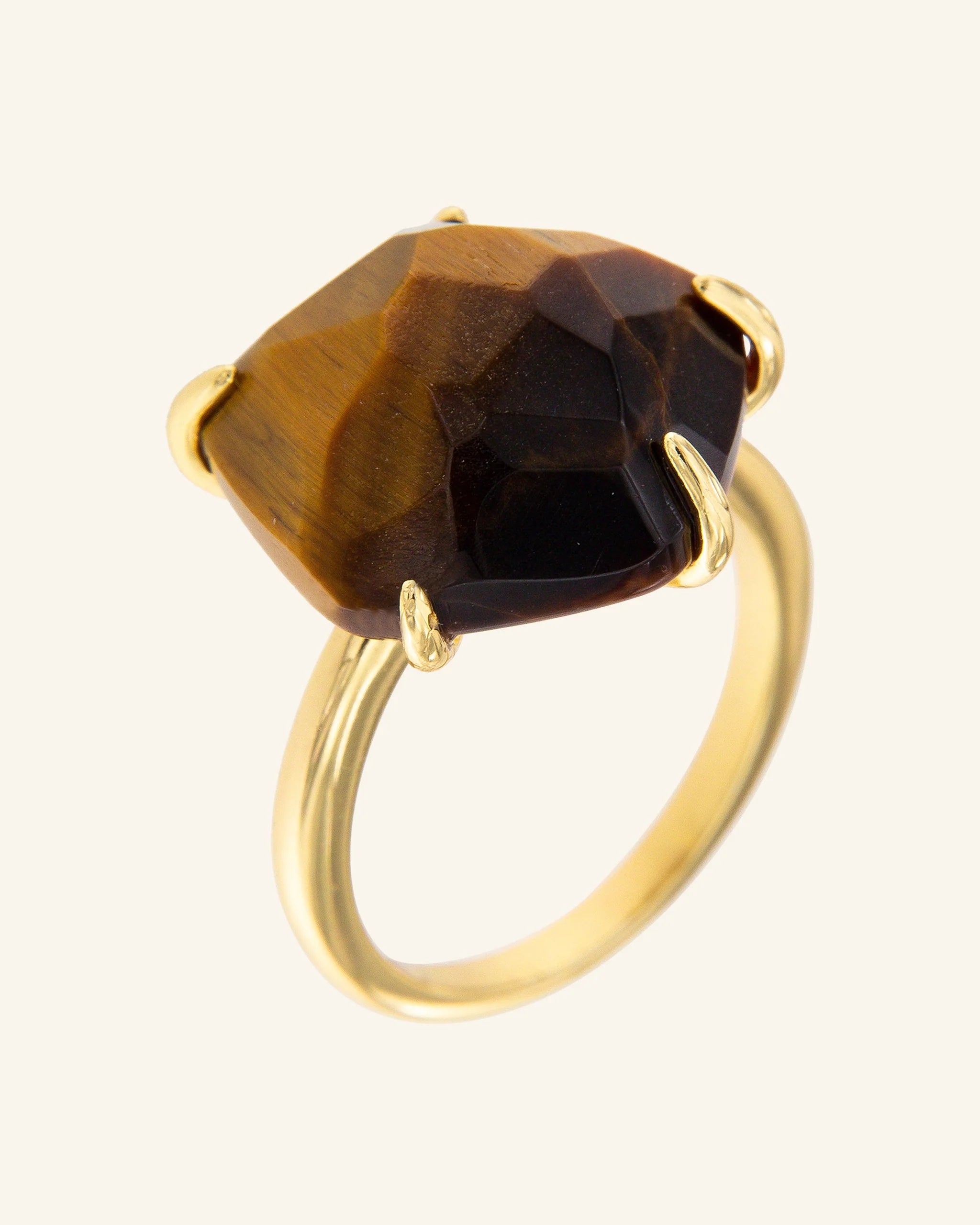 Anillo Papiro con ojo de tigre