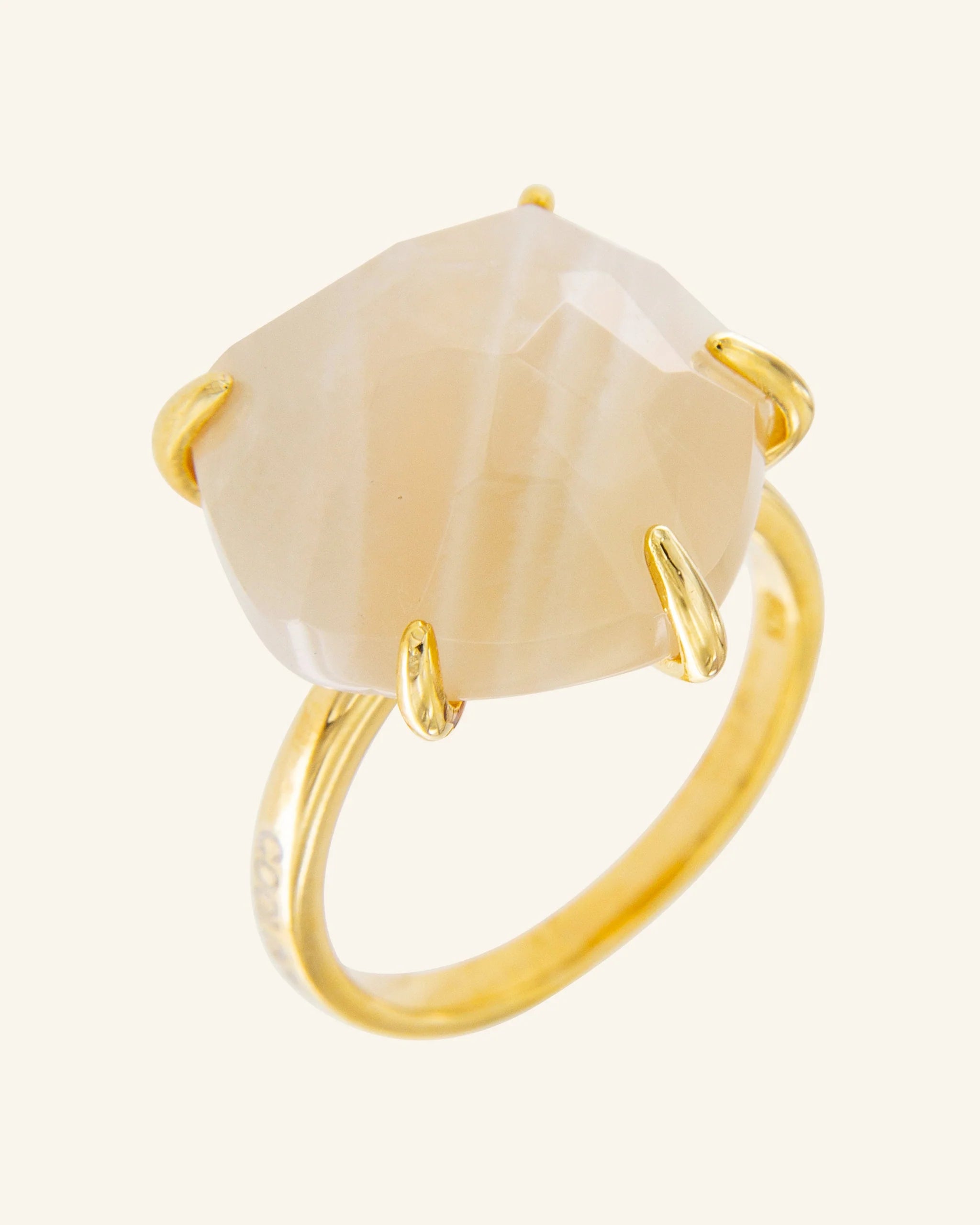 Anillo Papiro con Piedraluna