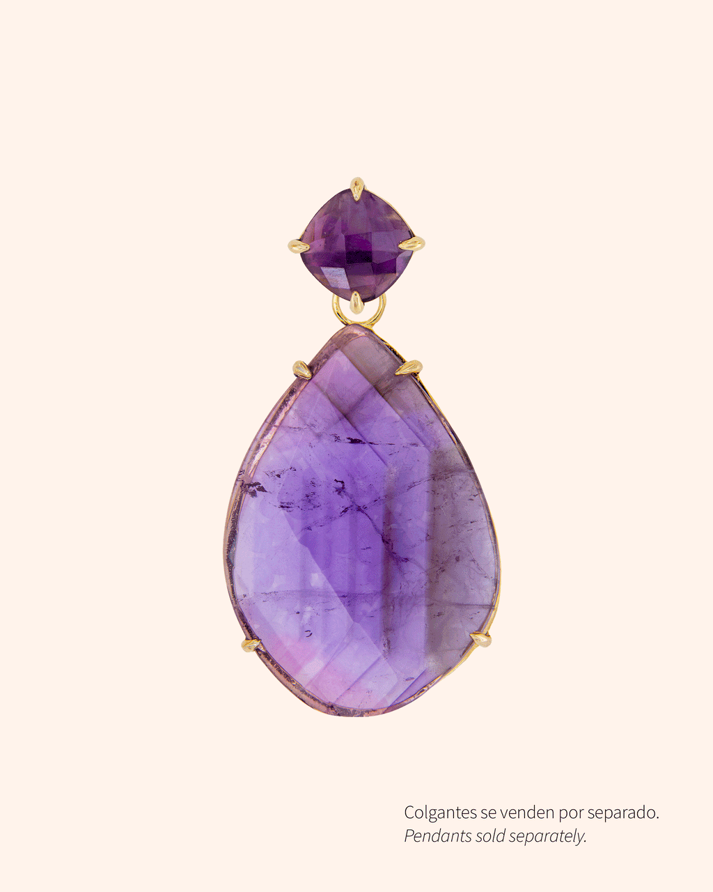 Pendientes Big Candy Amatista