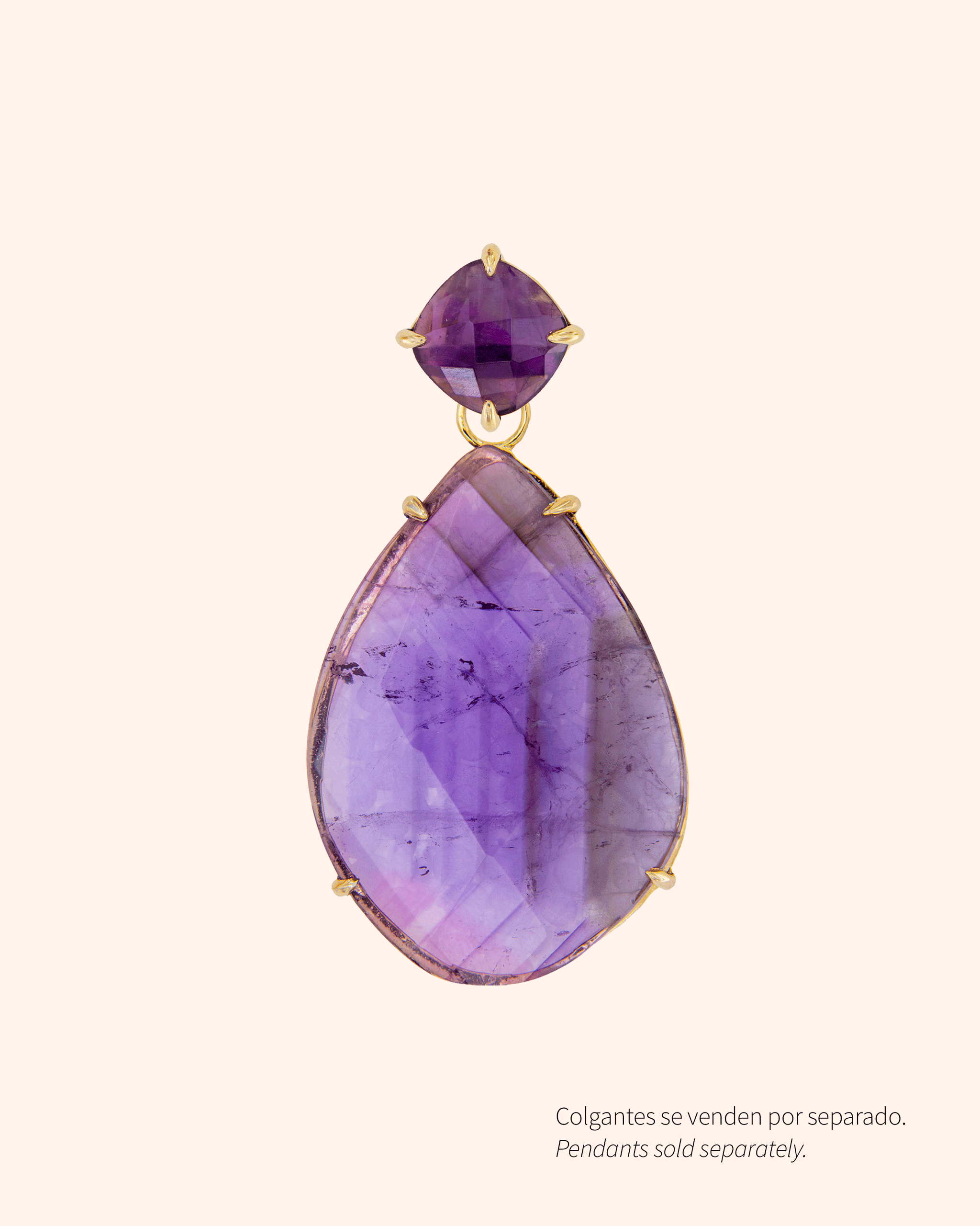 Pendientes Big Candy Amatista