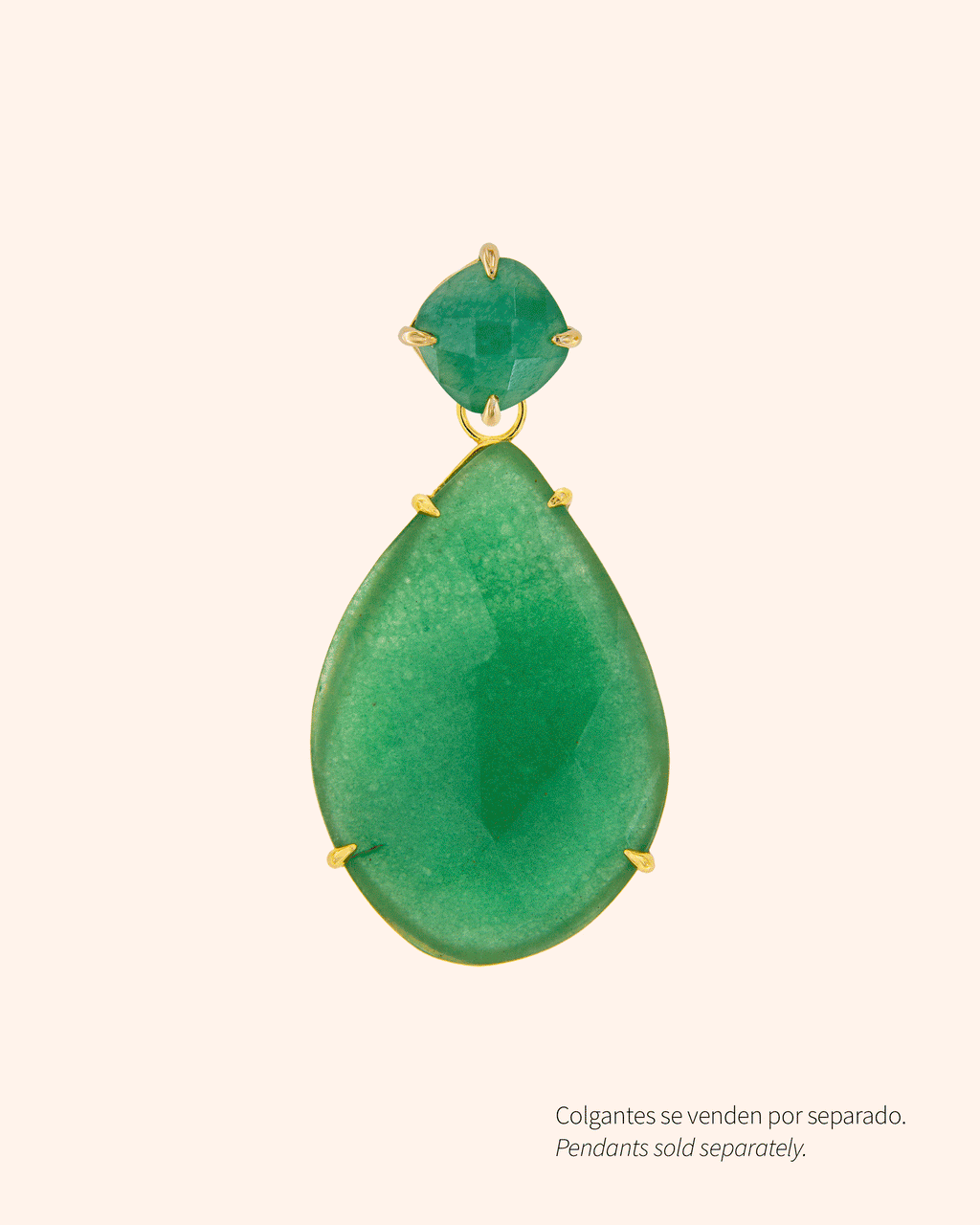 Pendientes Big Candy con aventurina