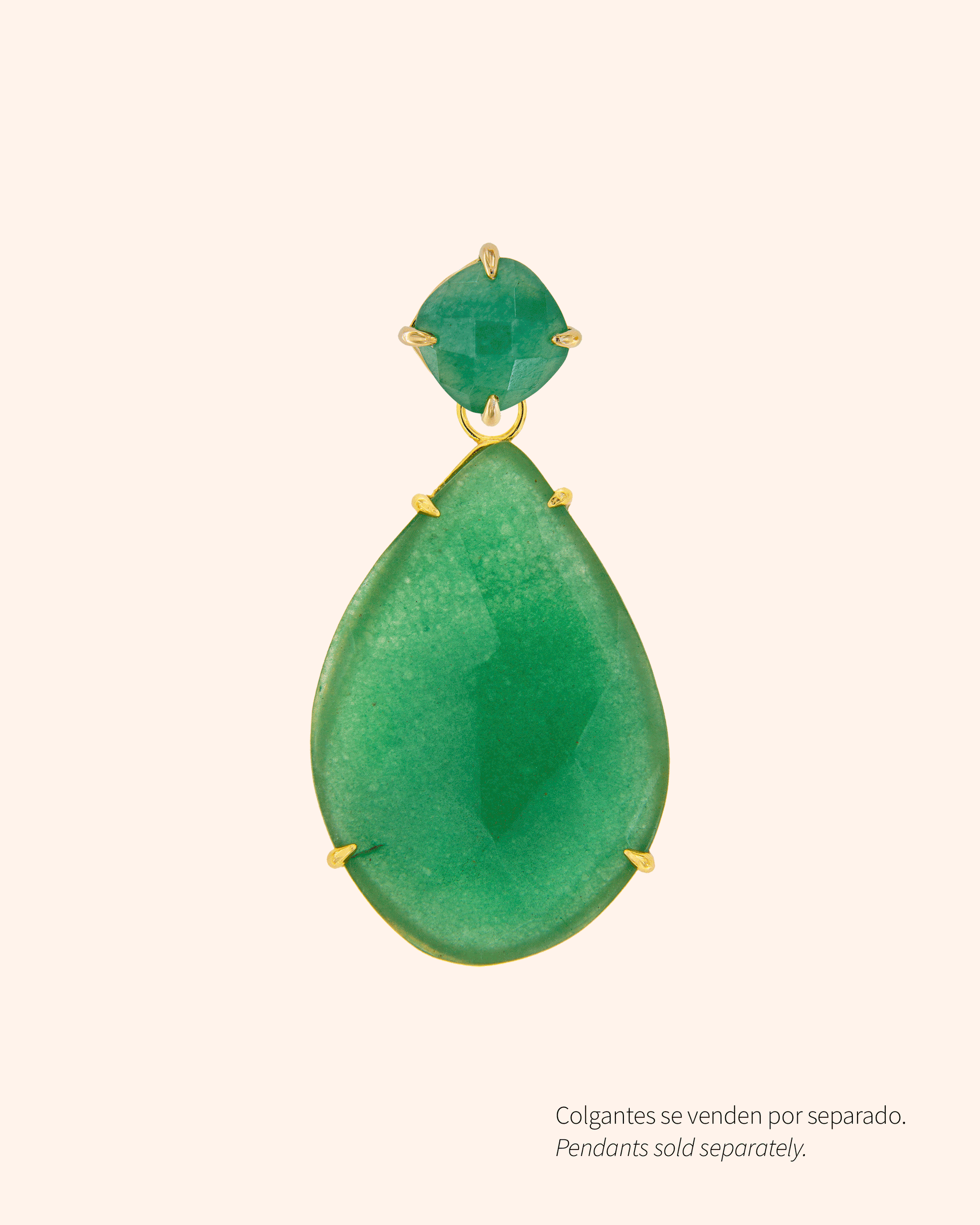 Pendientes Big Candy con aventurina