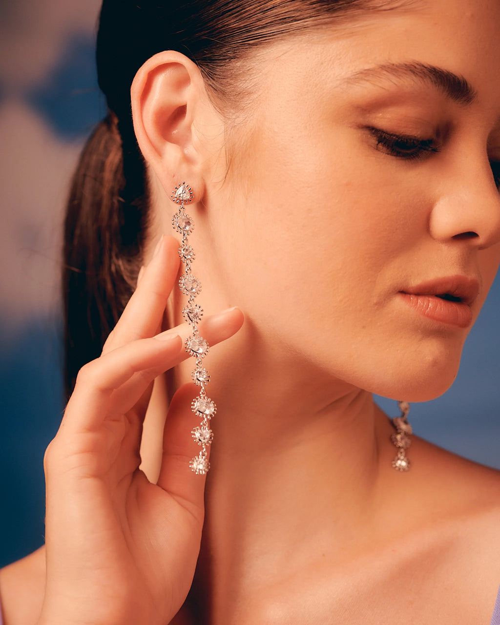 Pendientes Horus Plata y Zircones XL