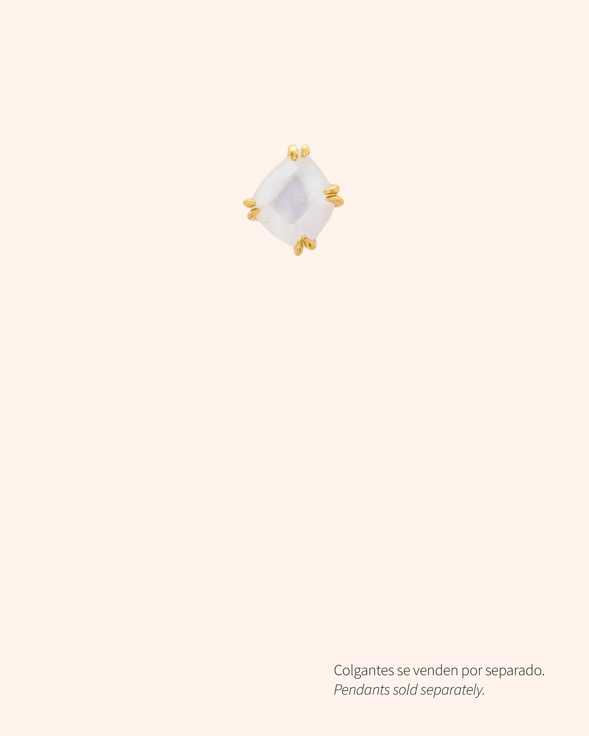 PRE ORDER Pendientes Candy Tail con madreperla blanca y cuarzo incoloro