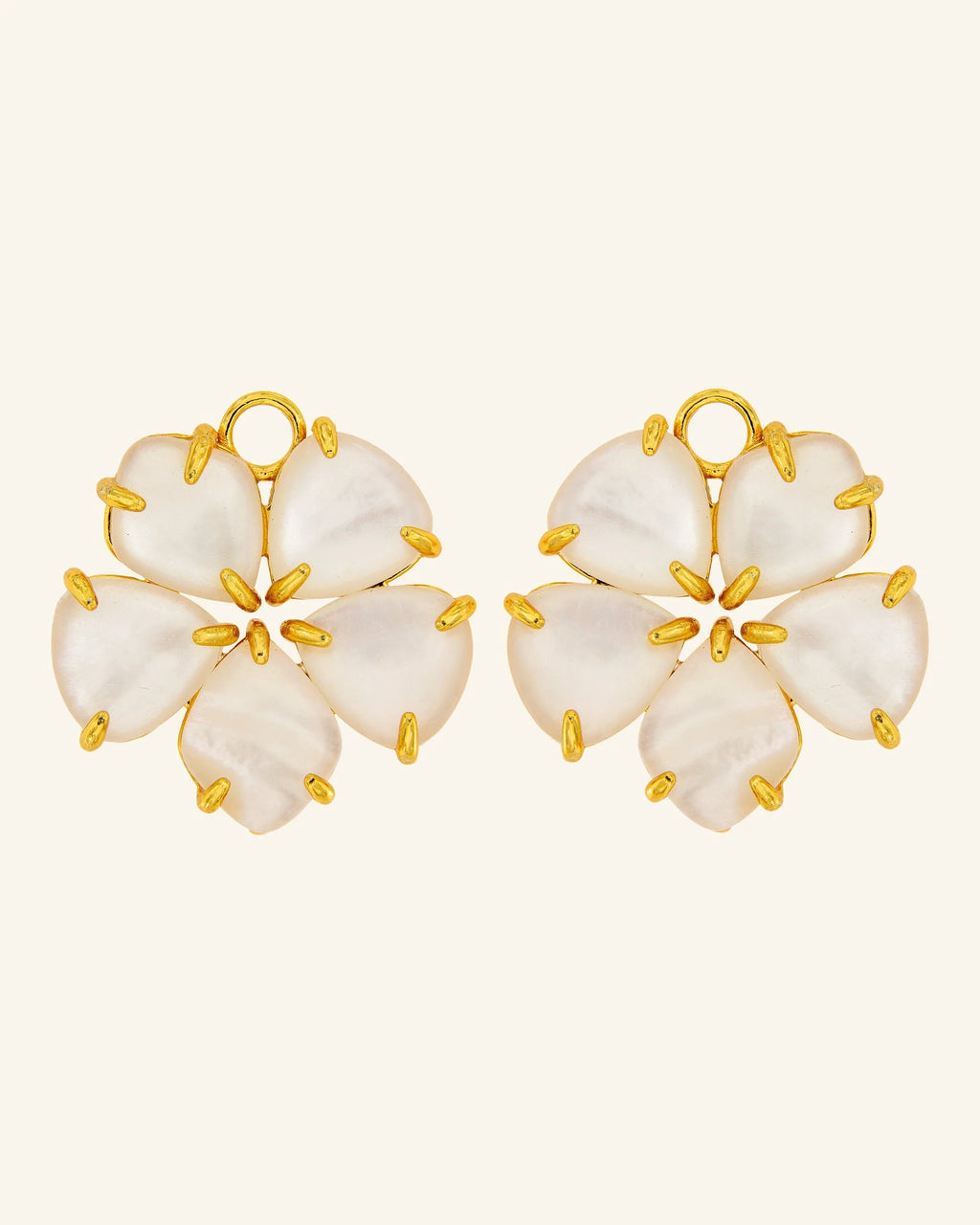 Colgantes intermedios Hibiscus XL con madreperla