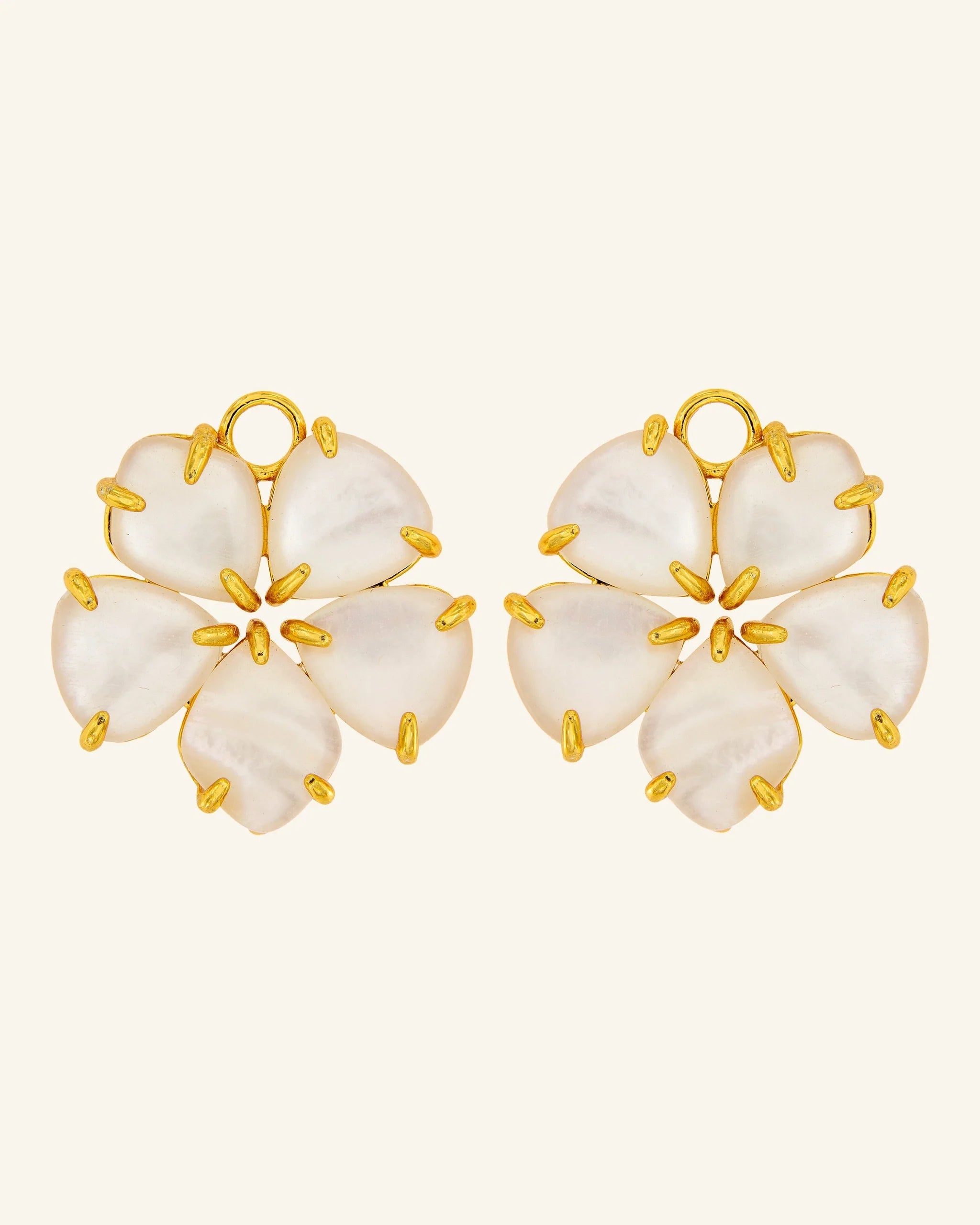 Colgantes intermedios Hibiscus XL con madreperla