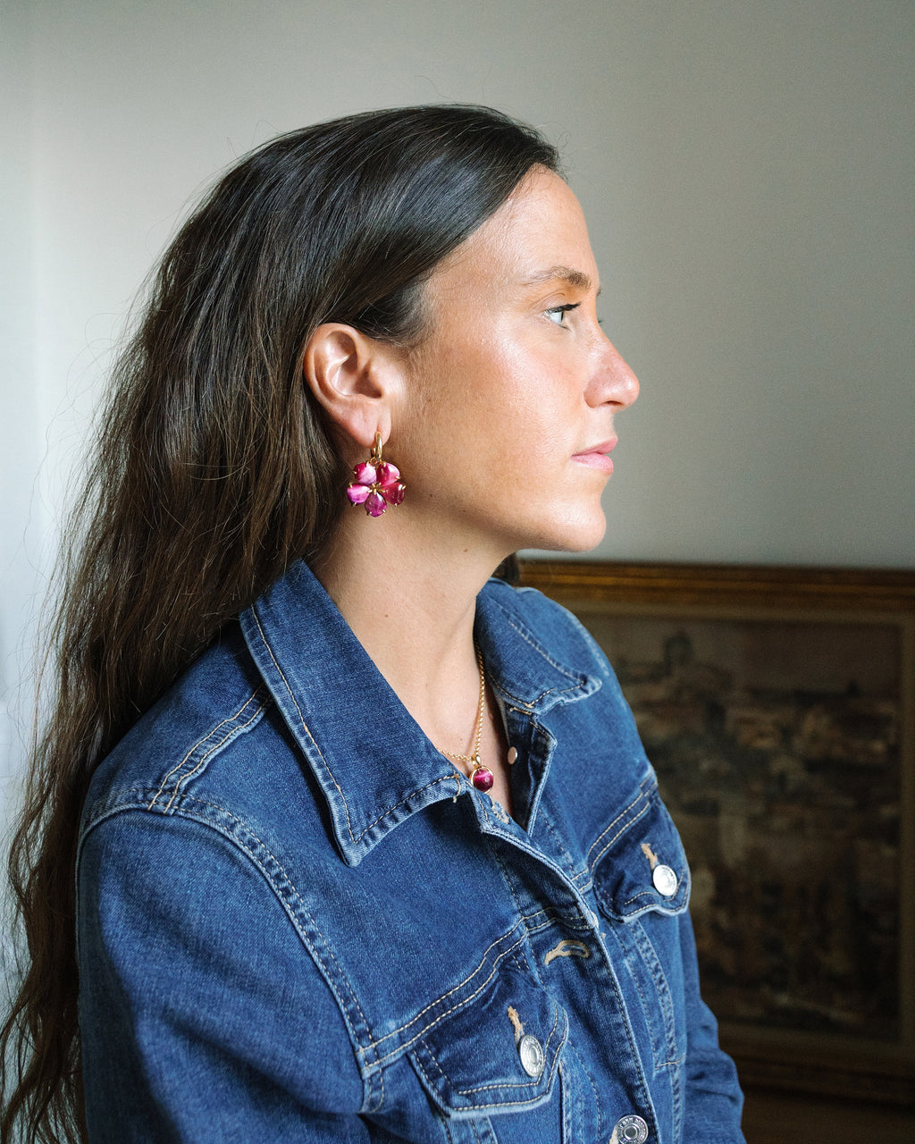 Colgantes Hibiscus Intermedios Ojo Tigre XL Frambuesa