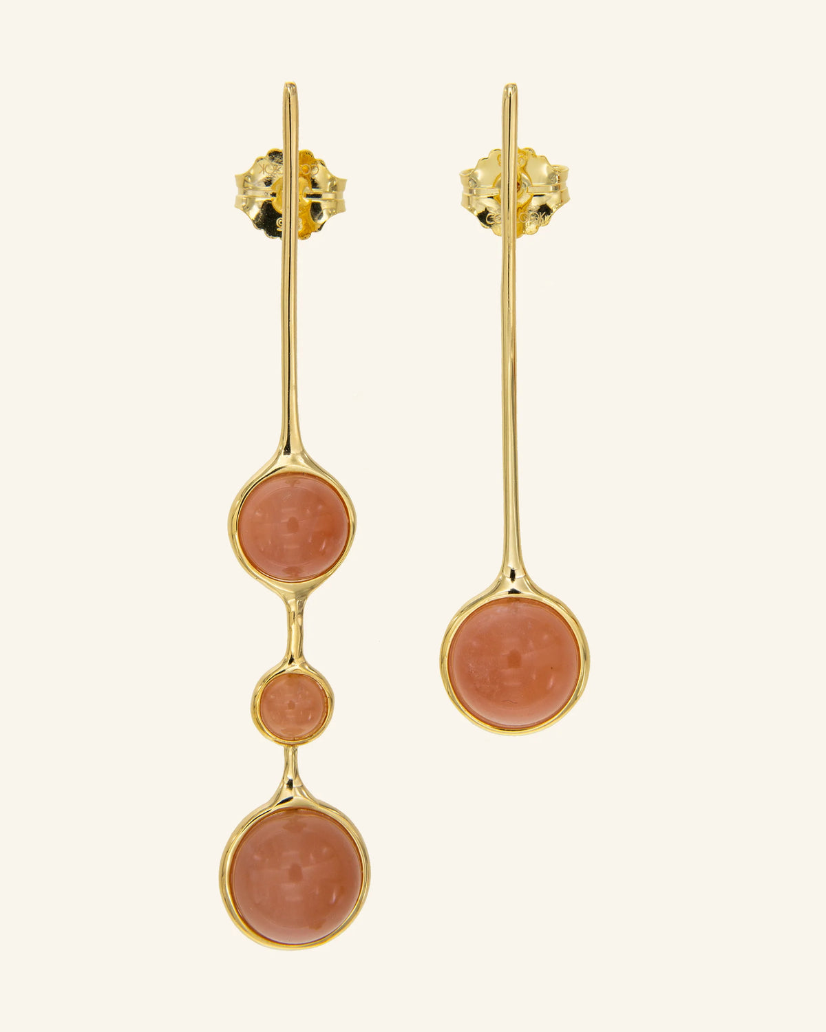 Pendientes Crisálida Piedraluna Rosa