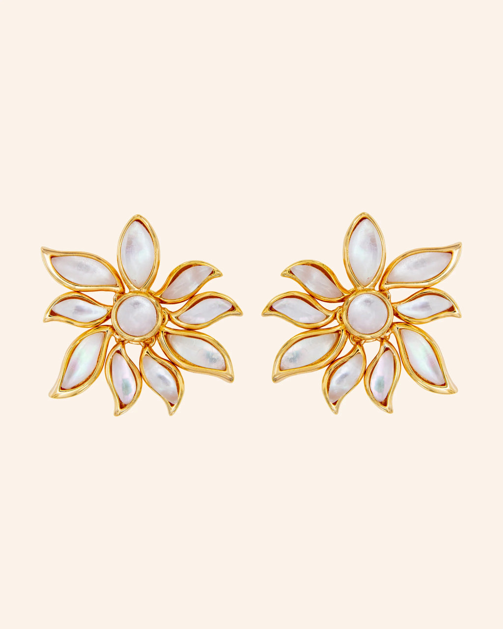 Pendientes Mandragora Madreperla blanca