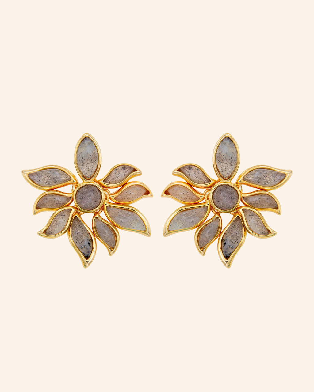 Pendientes Mandragora de Labradorita y cuarzo
