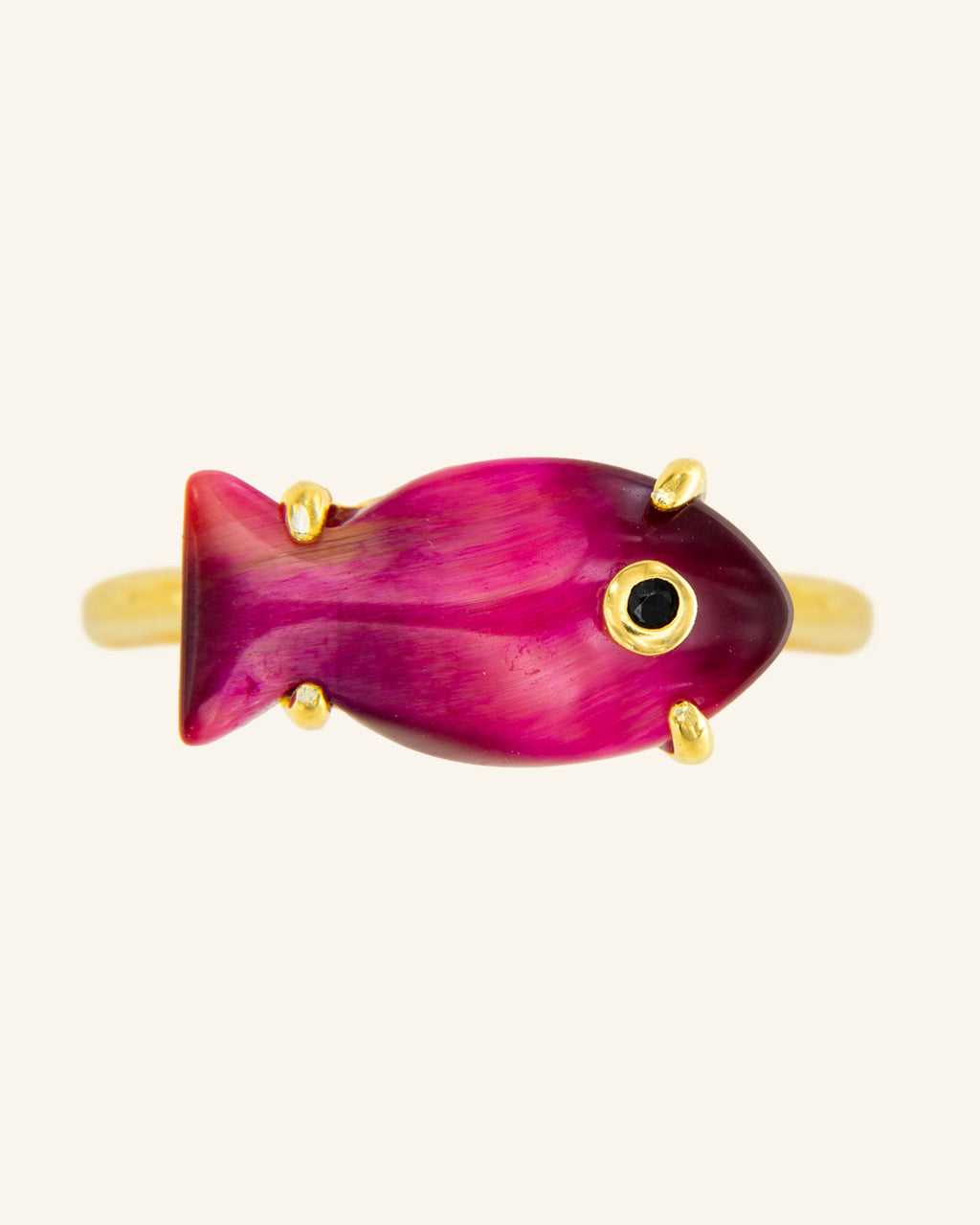Anillo Marea Ojo de Tigre Frambuesa