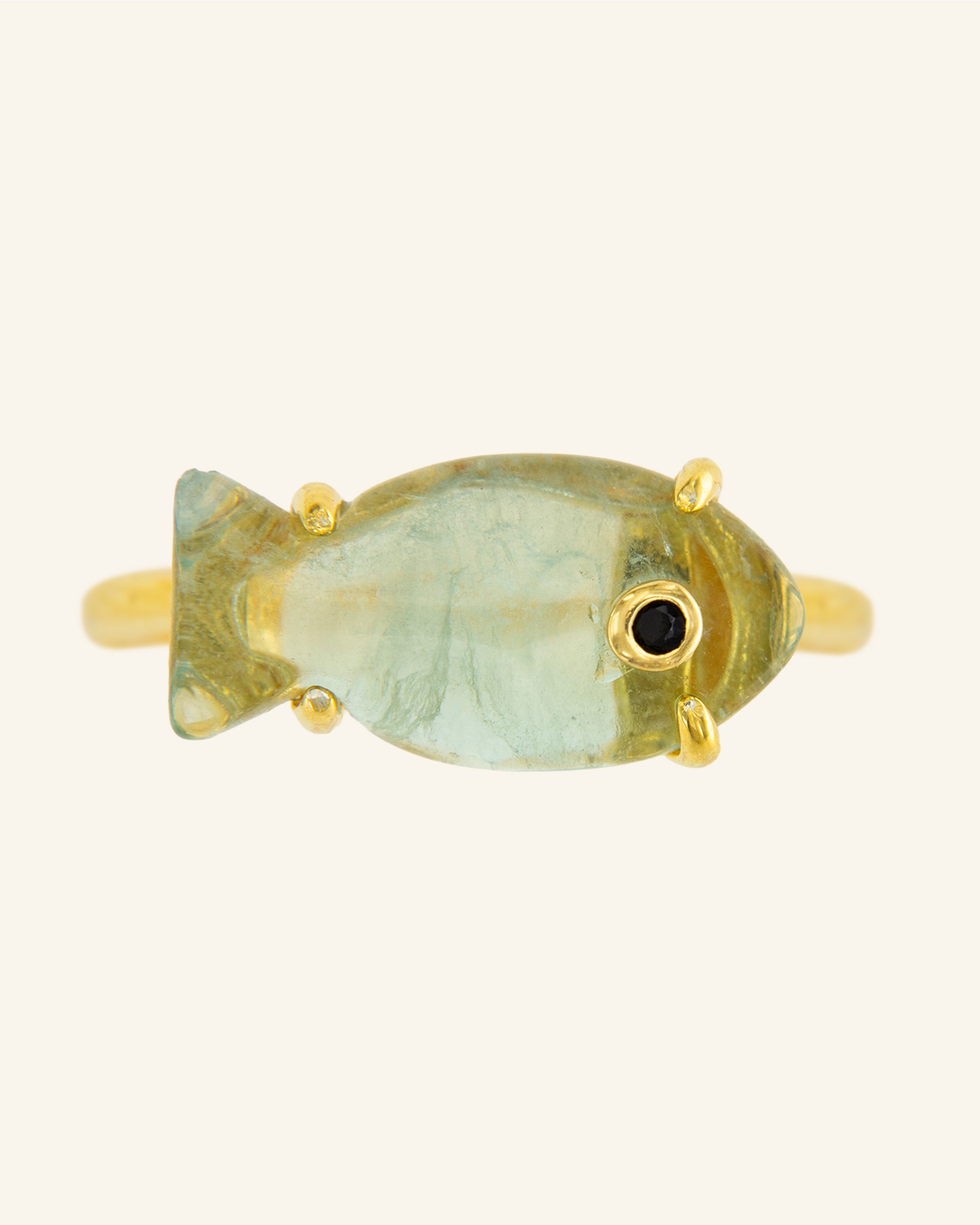 Anillo Marea Fluorita verde