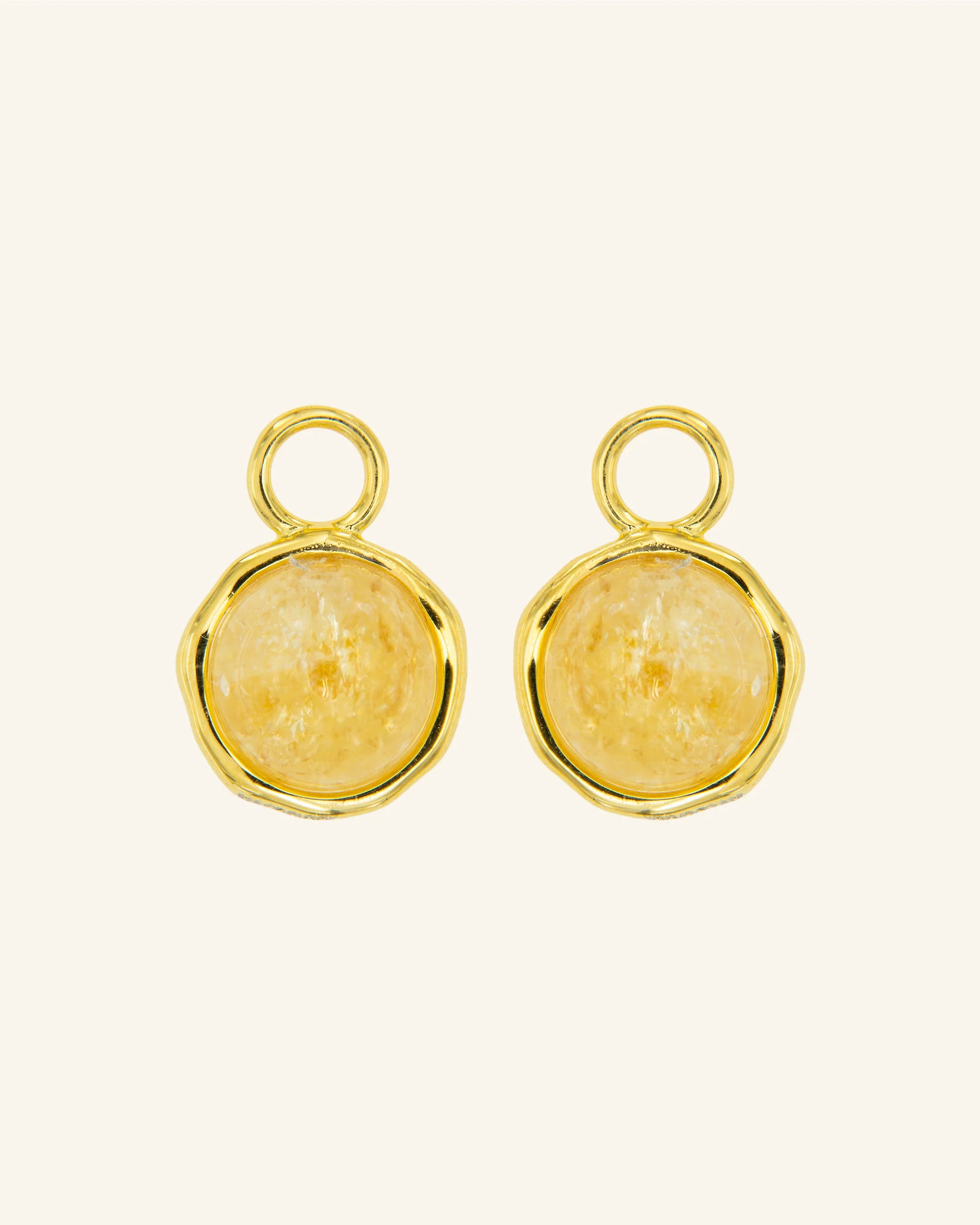 Colgantes Crisálida Citrino Oro