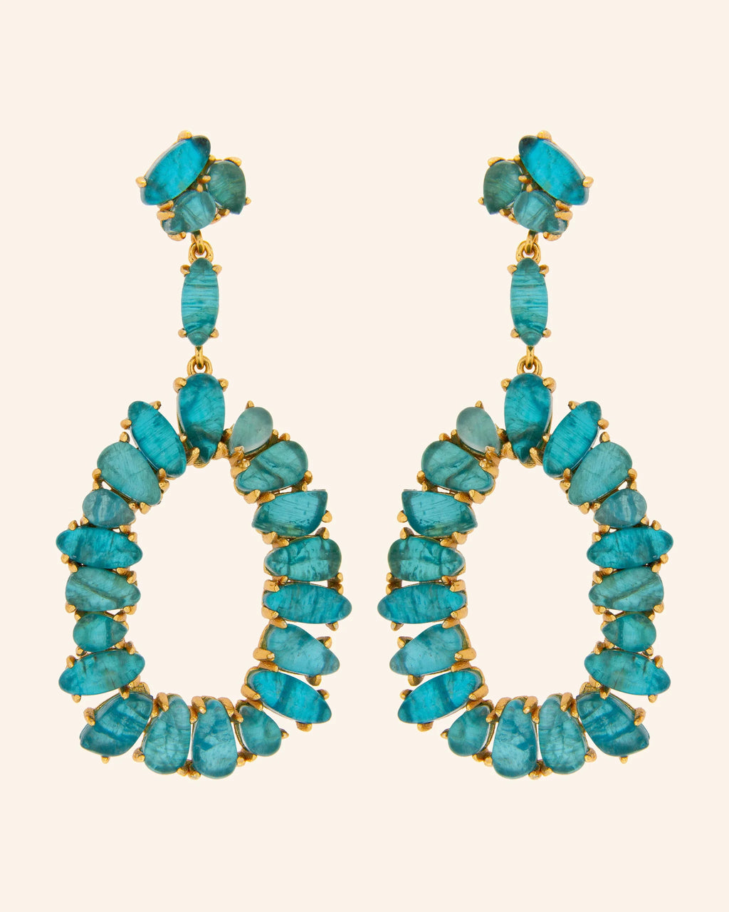 Pendientes Aura Apatita Azul