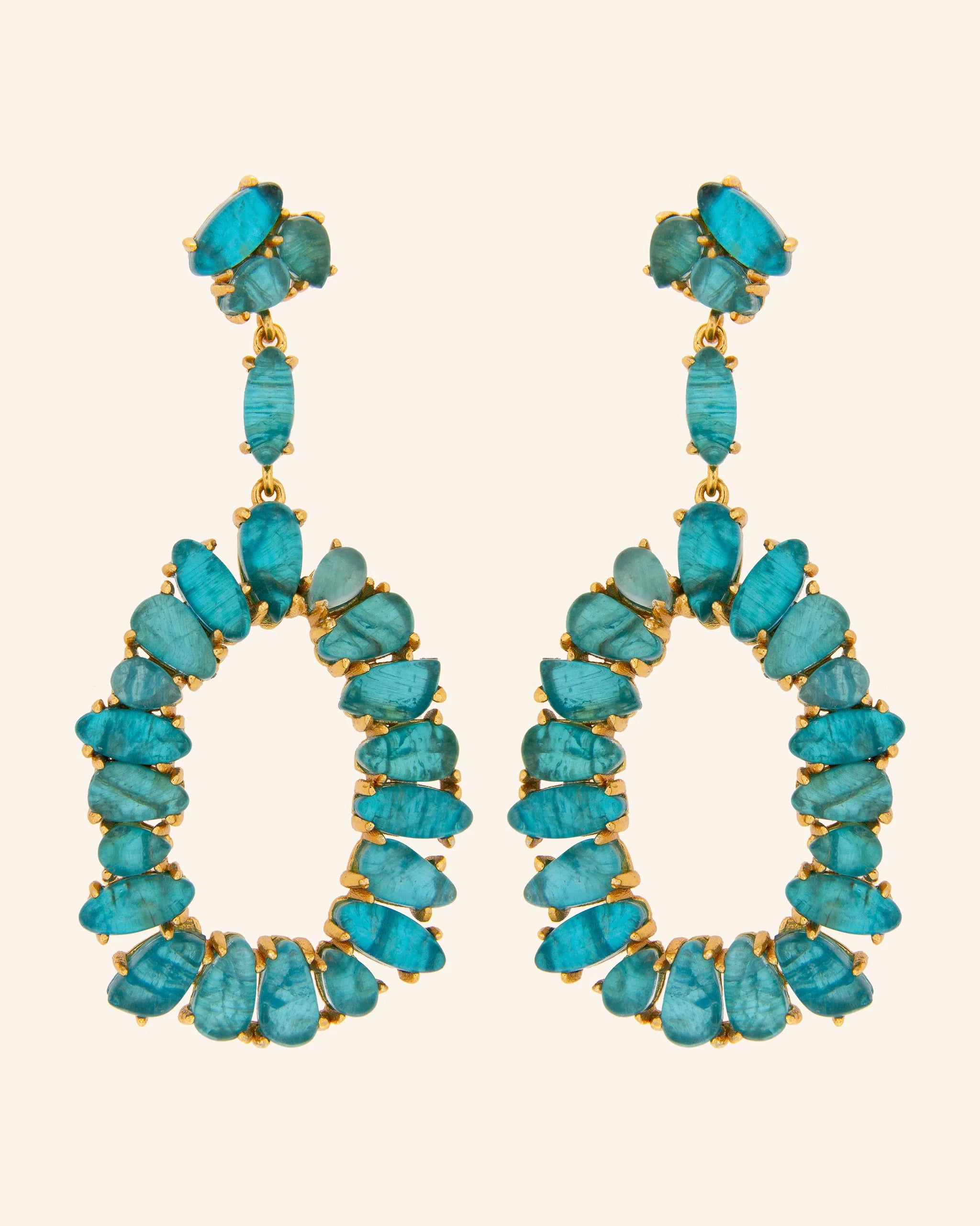 Pendientes Aura Apatita Azul