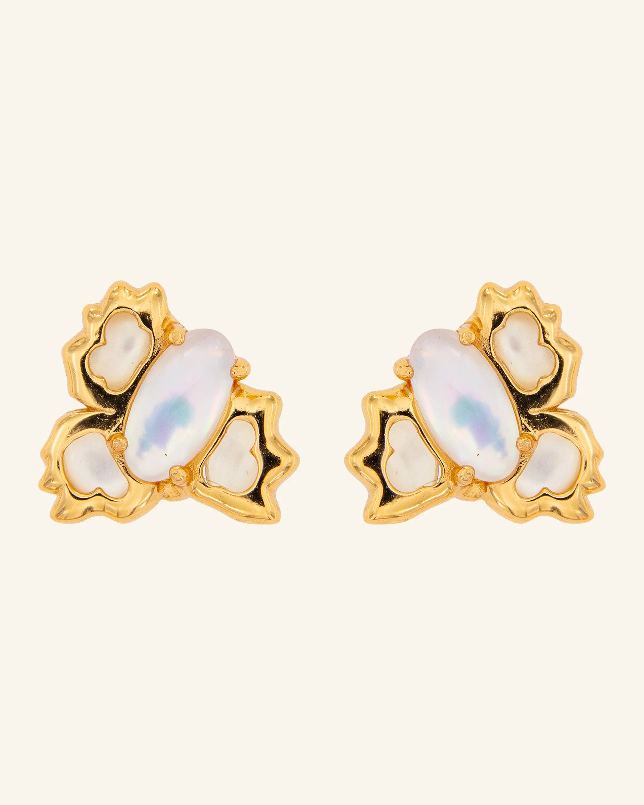 Pendientes Borneo con madreperla y cuarzo
