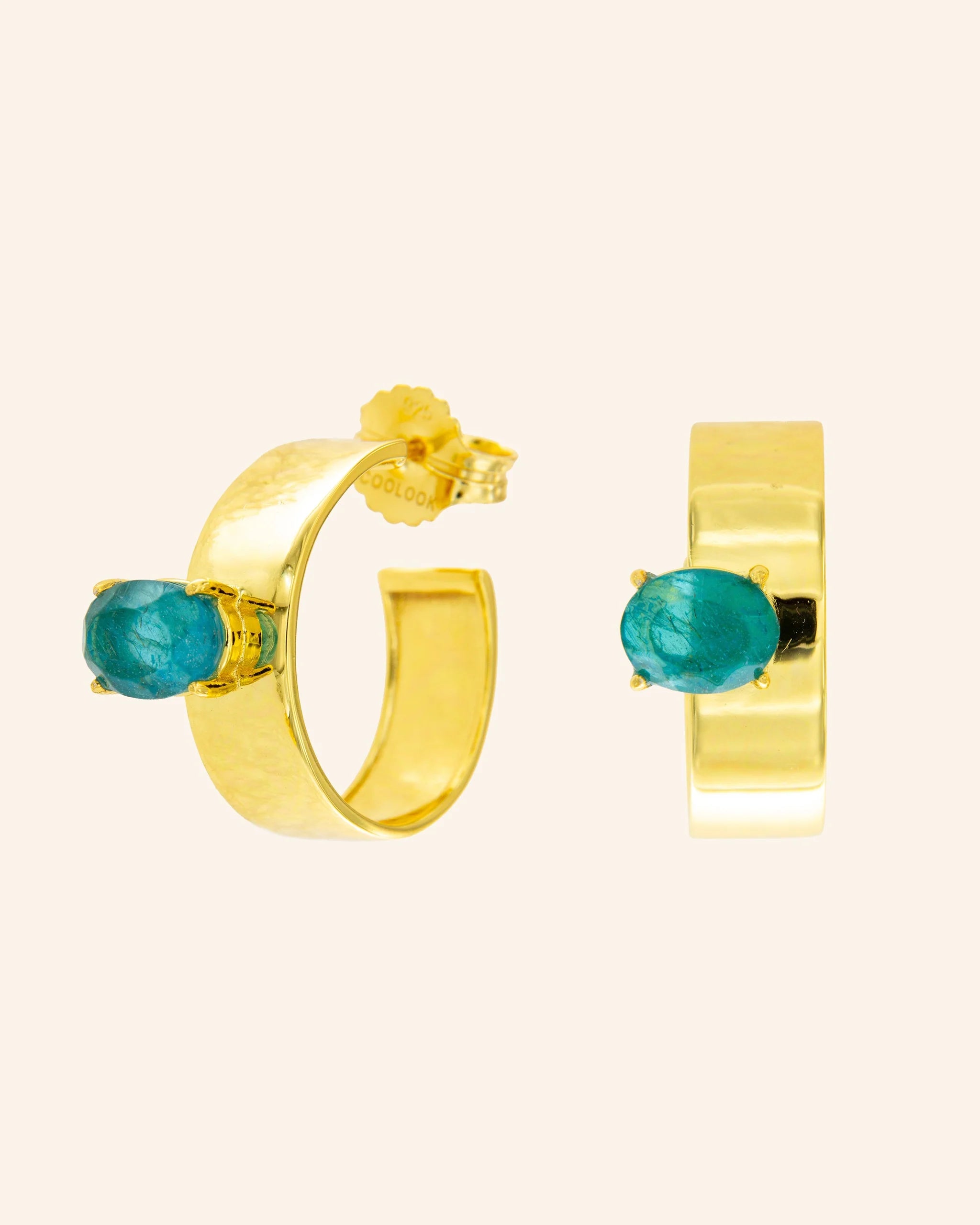 Pendientes Gabo con apatita azul