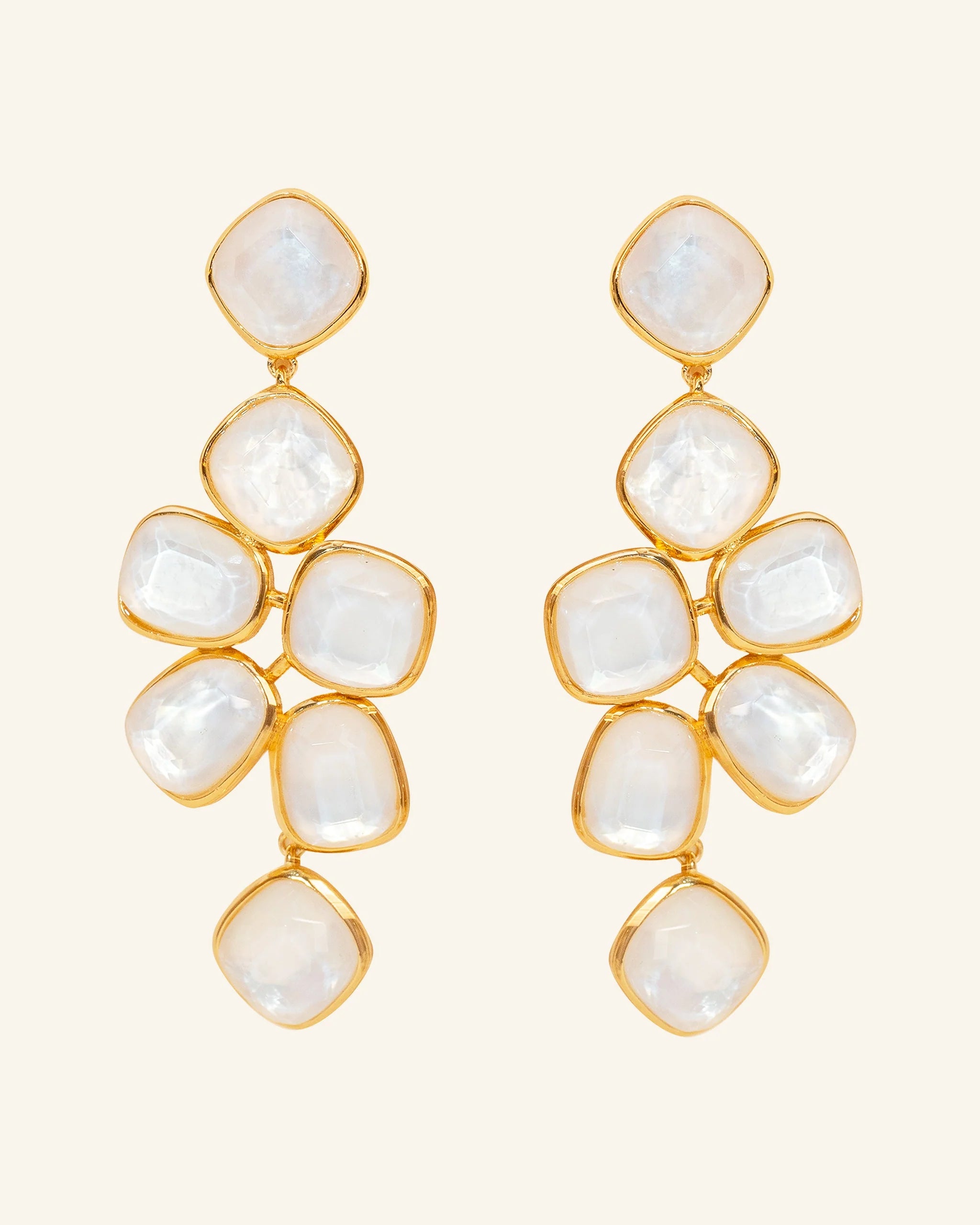 Pendientes Hydra Mix con madreperla blanca