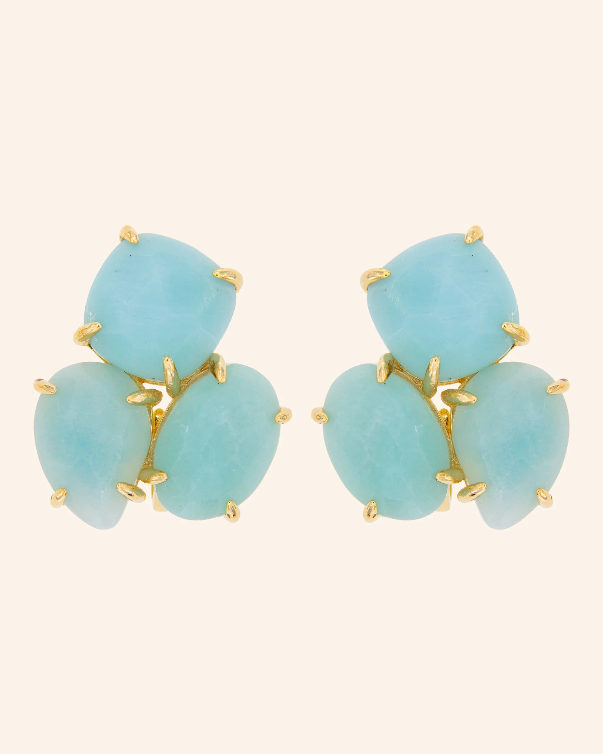 Pendientes Kraz con amazonita