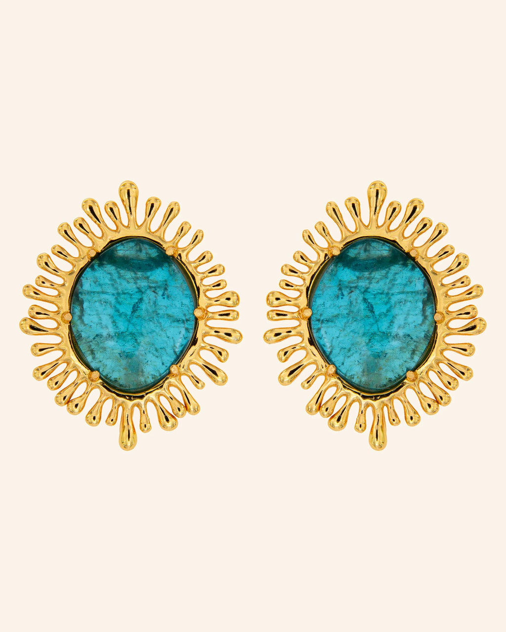 Pendientes Sol Apatita Azul