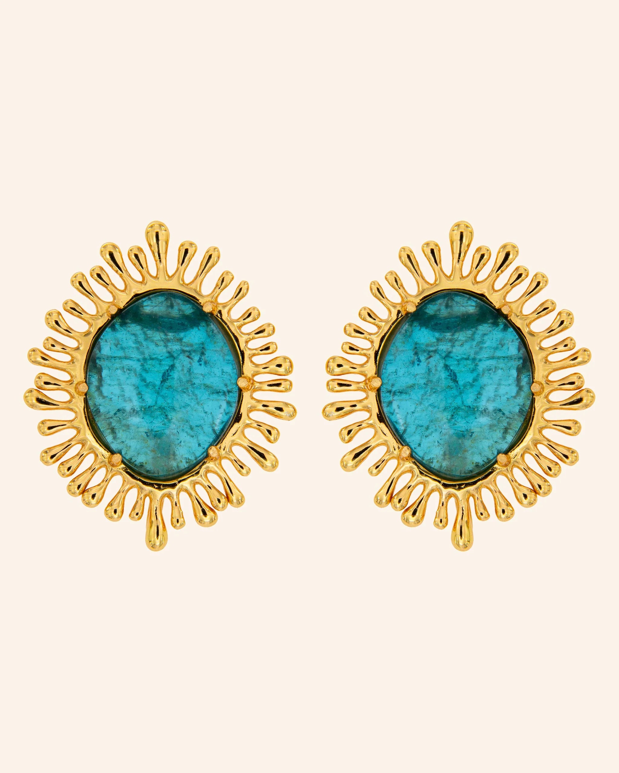 Pendientes Sol Apatita Azul