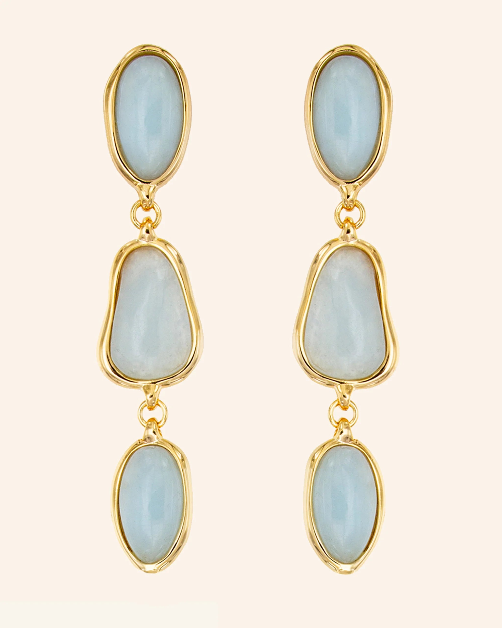 Pendientes Vivir Aguamarina