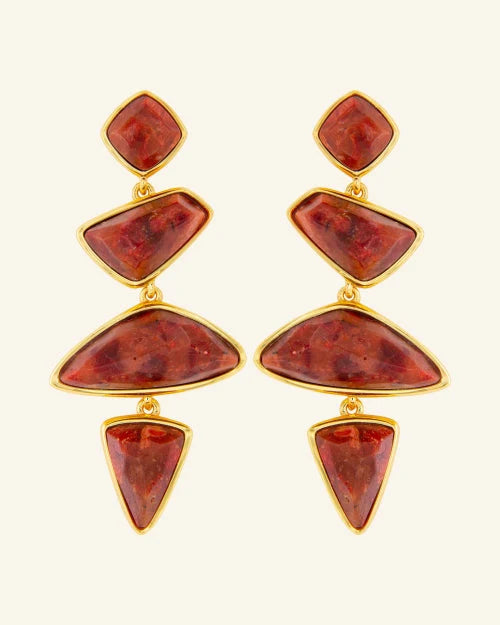 Pendientes Alula Coral Rojo