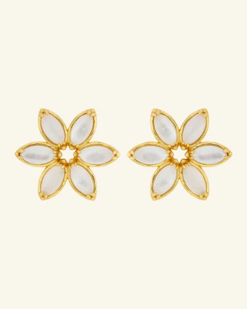 Pendientes Big Jazmin Madreperla Blanca