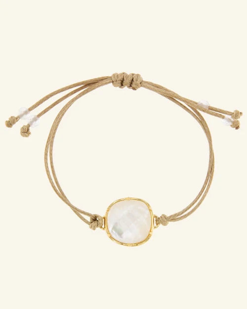 Pulsera Bizancio con Madreperla Blanca